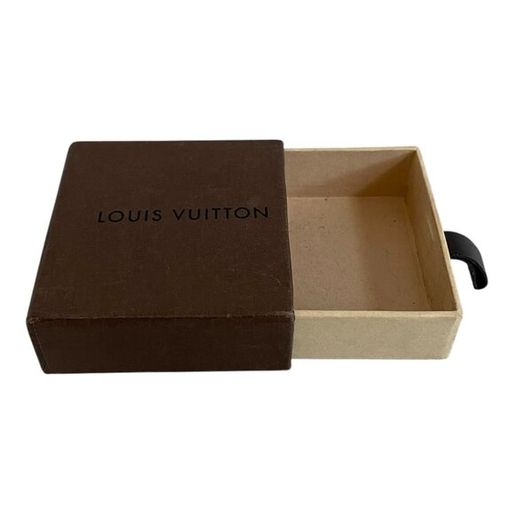 Authentic Louis Vuitton Brown Black Logo Jewelry Gift Box 2.5"x2.5"x1" - Picture 2 of 3